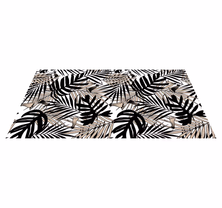 Tropical Leaf Element nature vinyl carpet - TenStickers