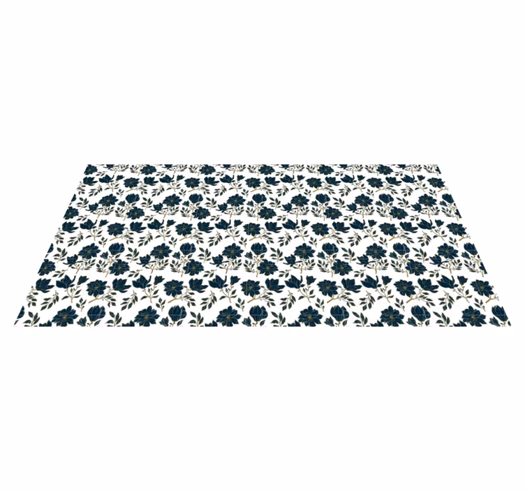 Floral vinyl carpet in beautiful floral design - TenStickers