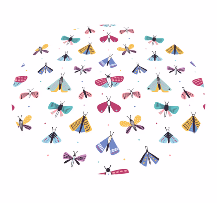 Colorful Insect Collection nursery vinyl carpet - TenStickers