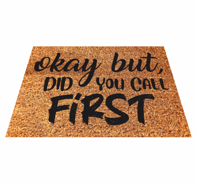 Funny phrase welcome entrance hall vinyl carpet - TenStickers