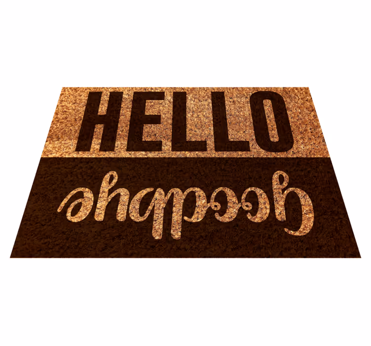Hello goodbye textured entrance hall vinyl carpet - TenStickers