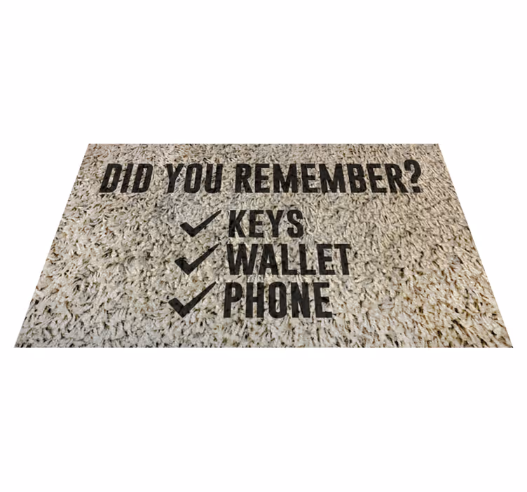 Check List Reminder hallway vinyl carpet - TenStickers