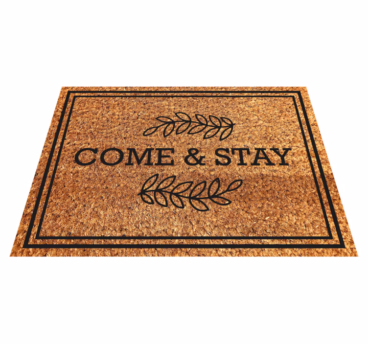 Come and stay sentence entrance hall vinyl carpet - TenStickers
