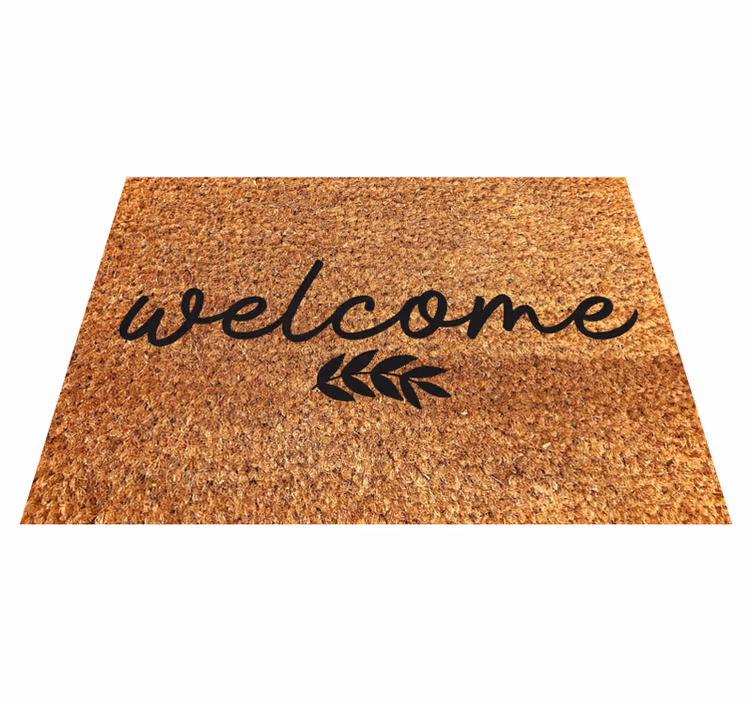 Welcome coconut fiber entrance hall vinyl carpet - TenStickers