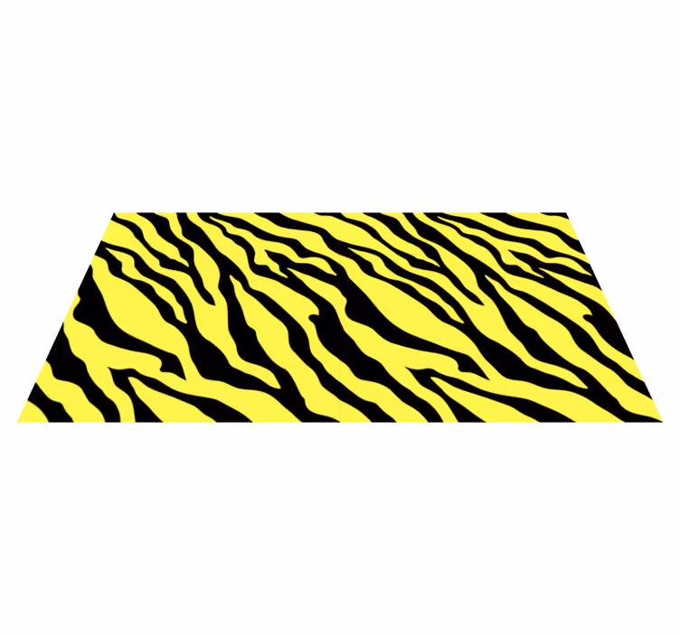 Yellow zebra motif animal print vinyl carpet - TenStickers