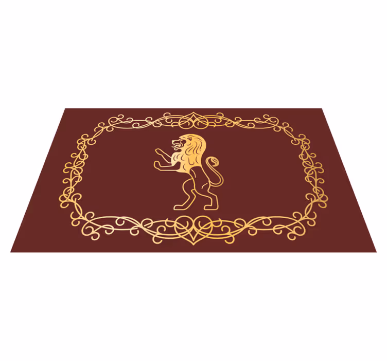 Lion emblem design animal vinyl carpet - TenStickers