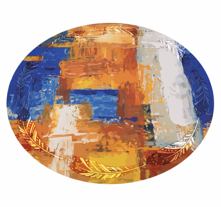 Abstract Color Fusion minimalist vinyl carpet - TenStickers