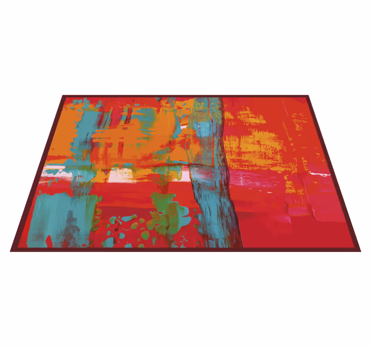 Abstract painting strokes geometric vinyl carpet - TenStickers