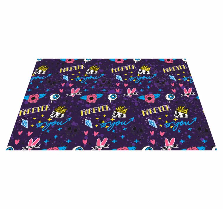 FOREVER YOU DESIGN kids vinyl carpet - TenStickers