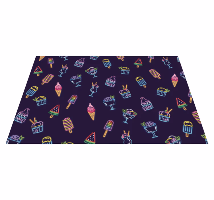 Neon Sweet Treats kids vinyl carpet - TenStickers