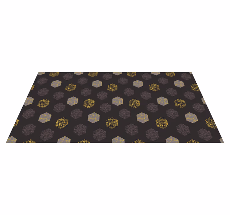 Textured Hexagon Pattern geometric vinyl carpet - TenStickers