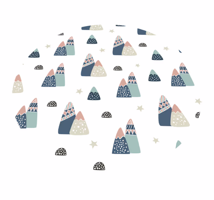 Mountainous Playful Pattern nursery vinyl carpet - TenStickers