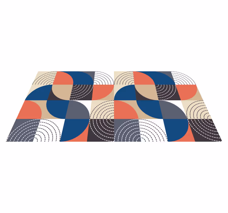 Abstract modern design geometric vinyl carpet - TenStickers