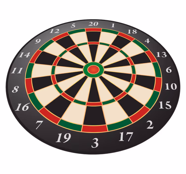Dartboard Style teen vinyl carpet - TenStickers