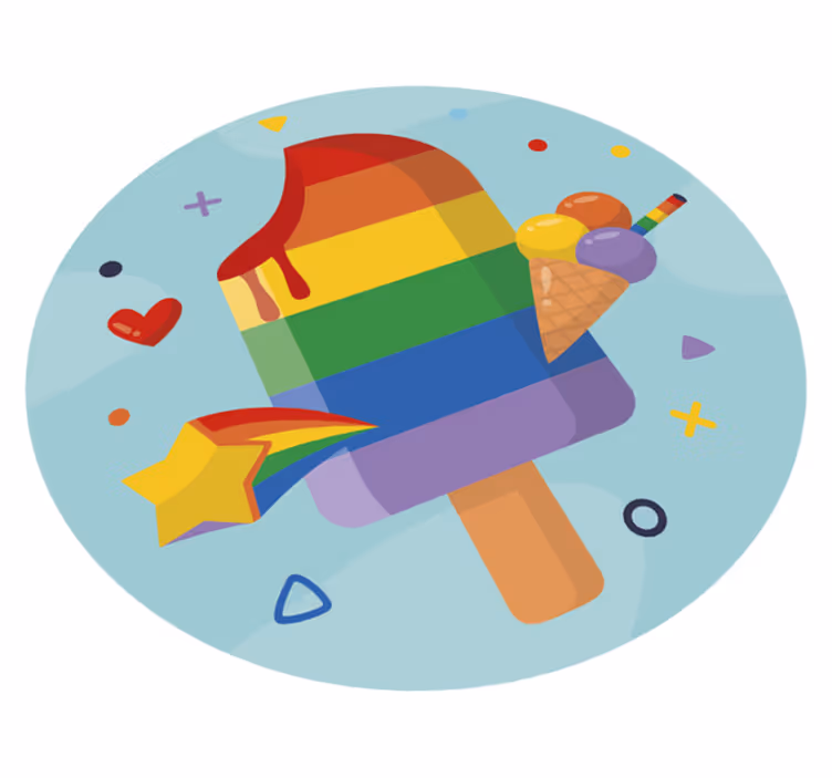 Colorful Ice Cream kids vinyl carpet - TenStickers