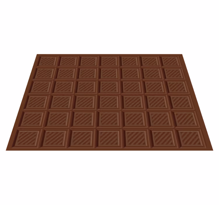 Chocolate Square Motif kitchen vinyl carpet - TenStickers