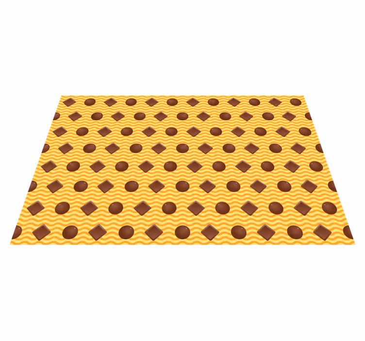 Chocolate pattern kitchen vinyl carpet - TenStickers