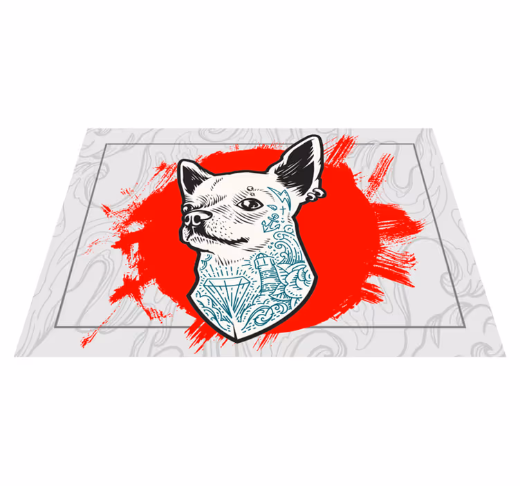 Chihuahua dog portrait animal vinyl carpet - TenStickers