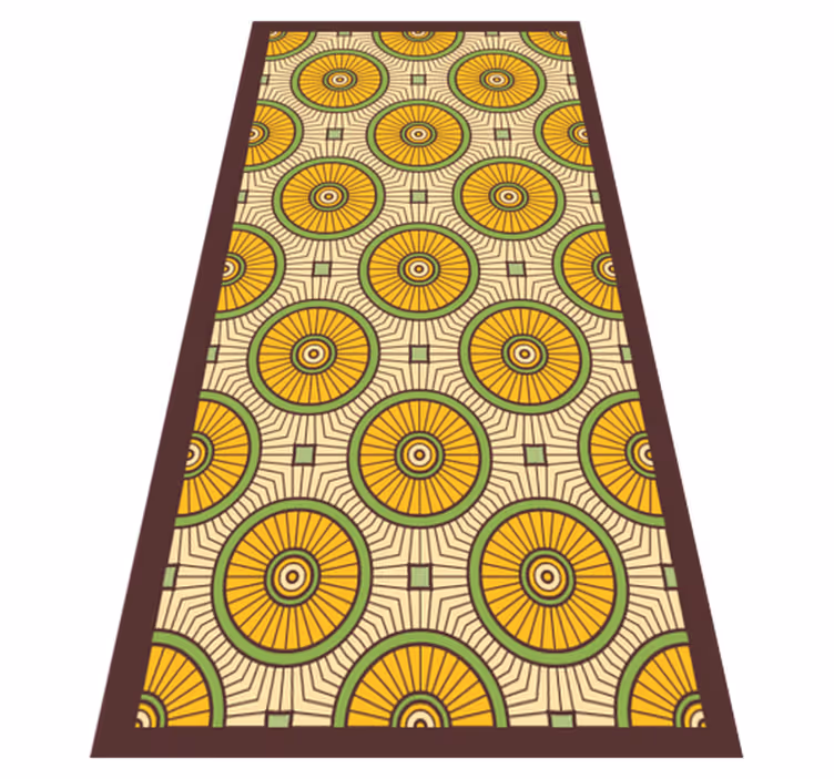 Circular radiance pattern living room vinyl carpet - TenStickers