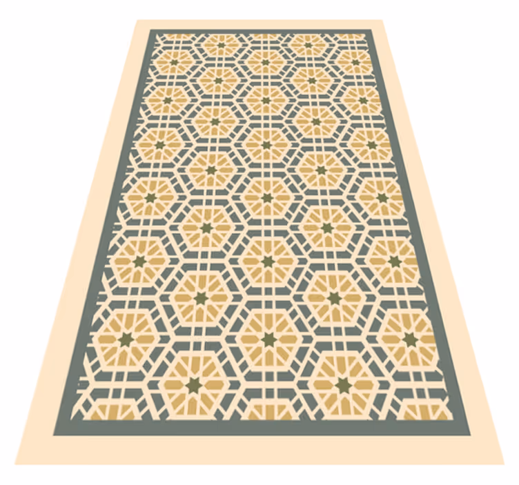 Geometric patterned artwork bedroom vinyl carpet - TenStickers