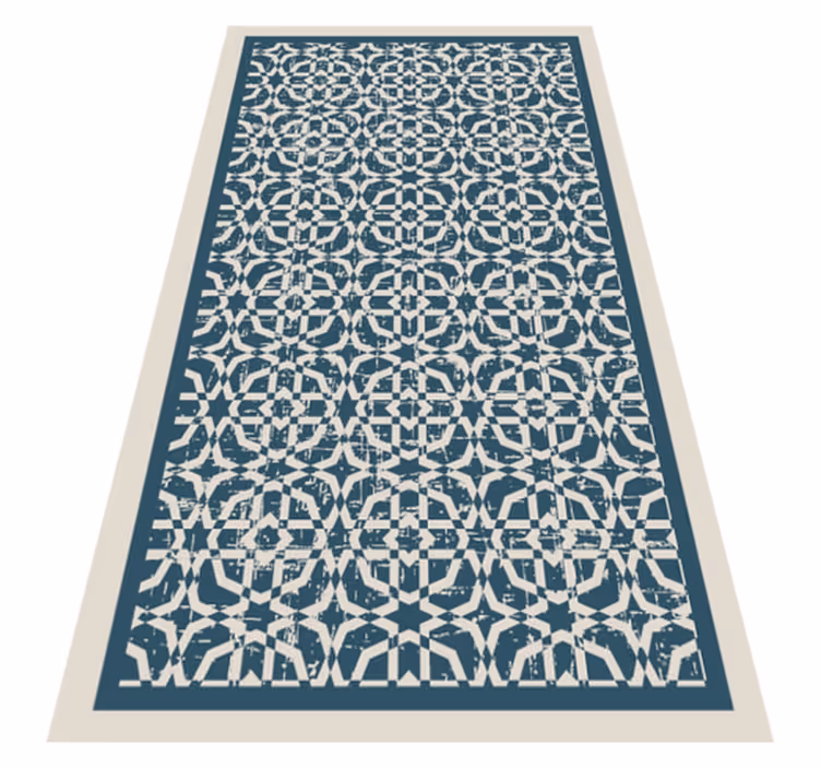 Intricate patterned style bedroom vinyl carpet - TenStickers