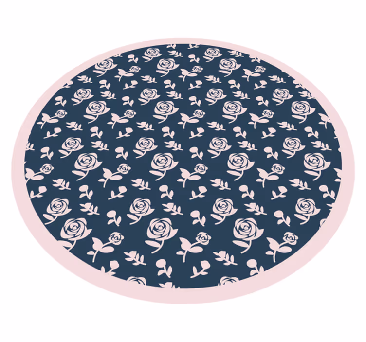 Floral vinyl carpet with rosy floral design - TenStickers
