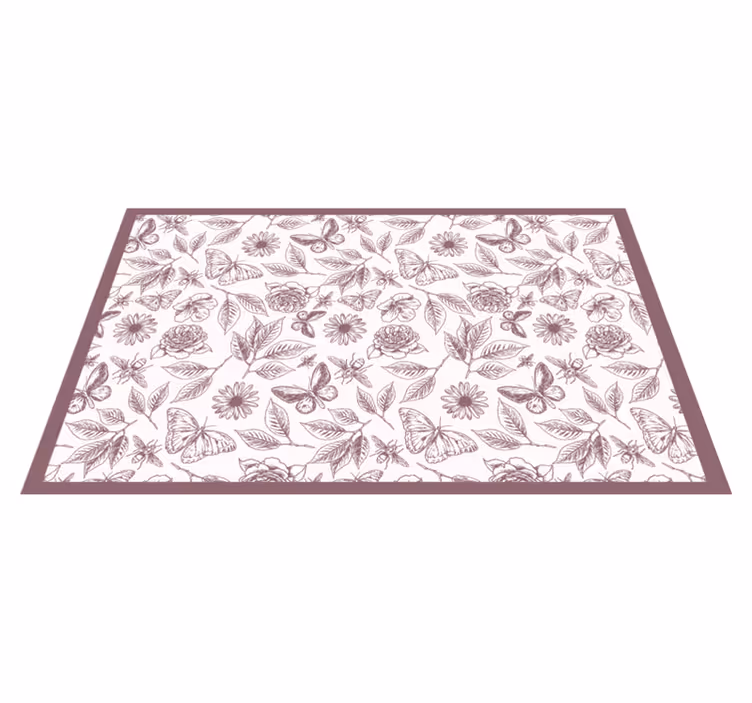 Subtle blossom arrangement floral vinyl carpet - TenStickers