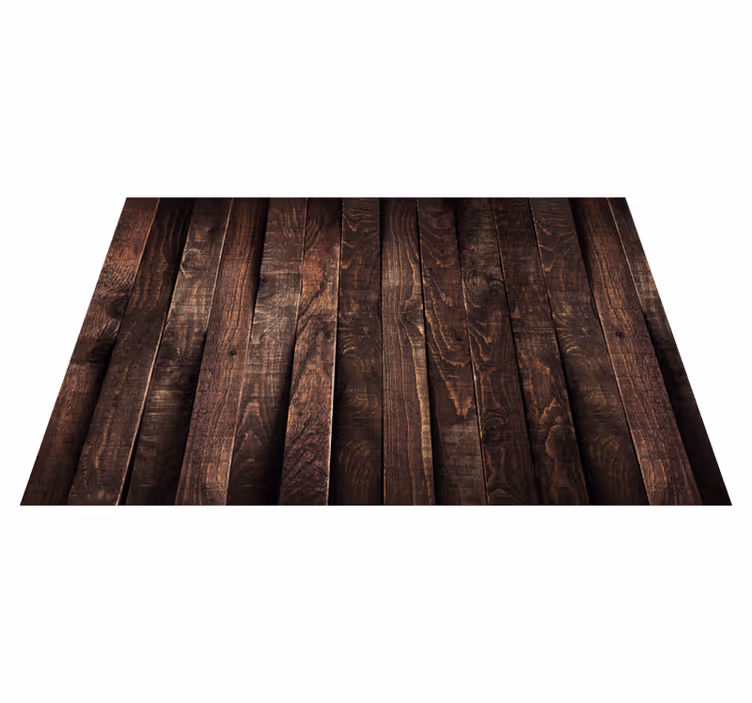 Dark Wood Planks living room vinyl carpet - TenStickers