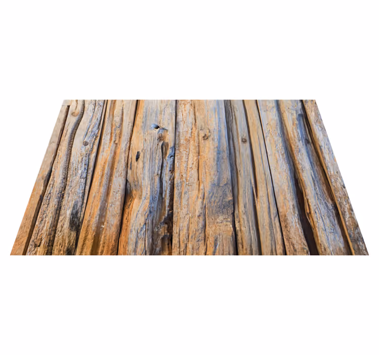 Rustic blue and grey wood effect vinyl carpet - TenStickers