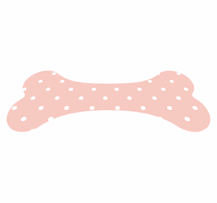 PINK POLKA DOT BONE modern vinyl carpet - TenStickers