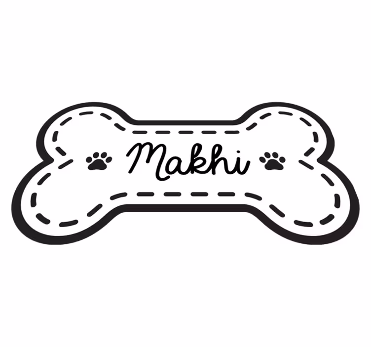 Dog bone shape custom vinyl carpet - TenStickers