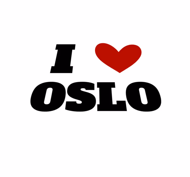 I Adore Oslo custom vinyl carpet - TenStickers