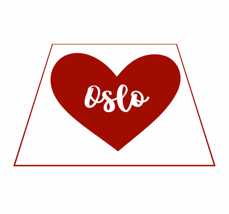 Heart Oslo custom vinyl carpet - TenStickers