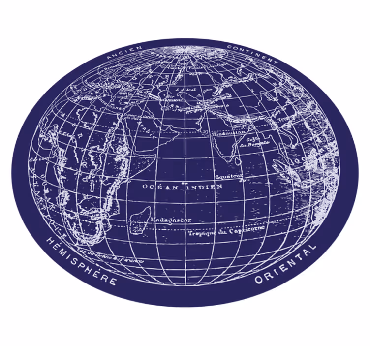 World Map Display bedroom vinyl carpet - TenStickers