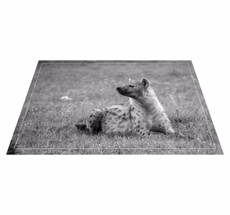 Stylish hyena portrait animal vinyl carpet - TenStickers