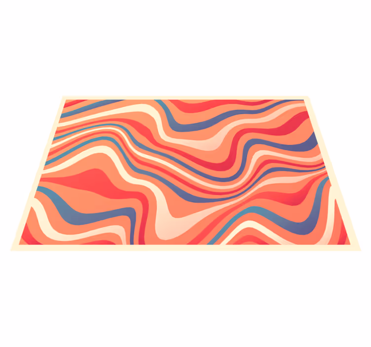 Wavy Color Scheme modern vinyl carpet - TenStickers