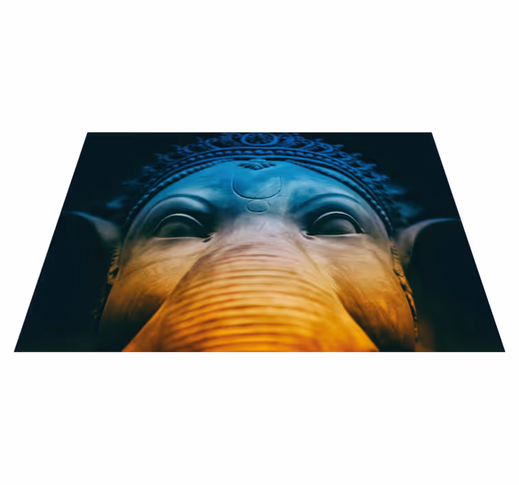 ETHEREAL ELEPHANT FACES ethnic vinyl carpet - TenStickers
