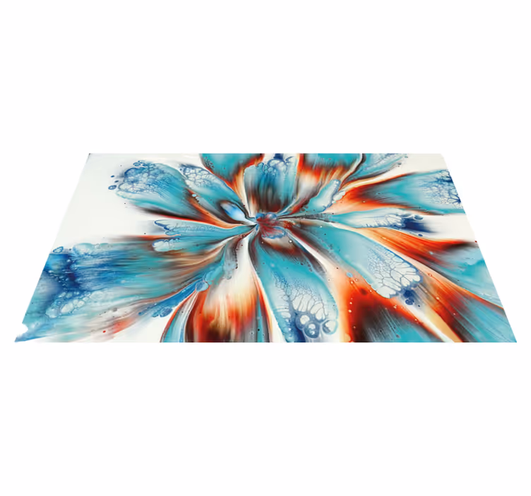 Abstract floral swirl bedroom vinyl carpet - TenStickers
