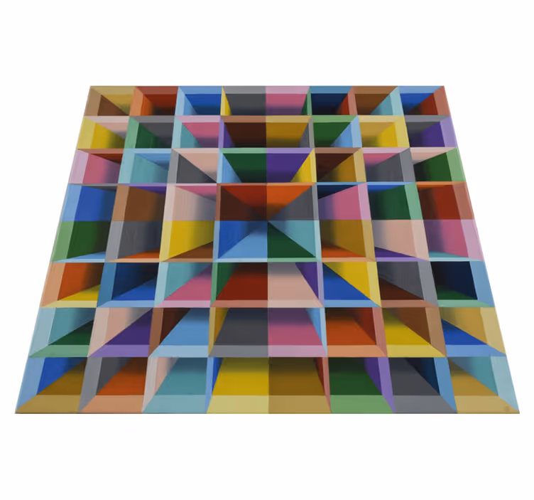 Lively geometry living room vinyl carpet - TenStickers