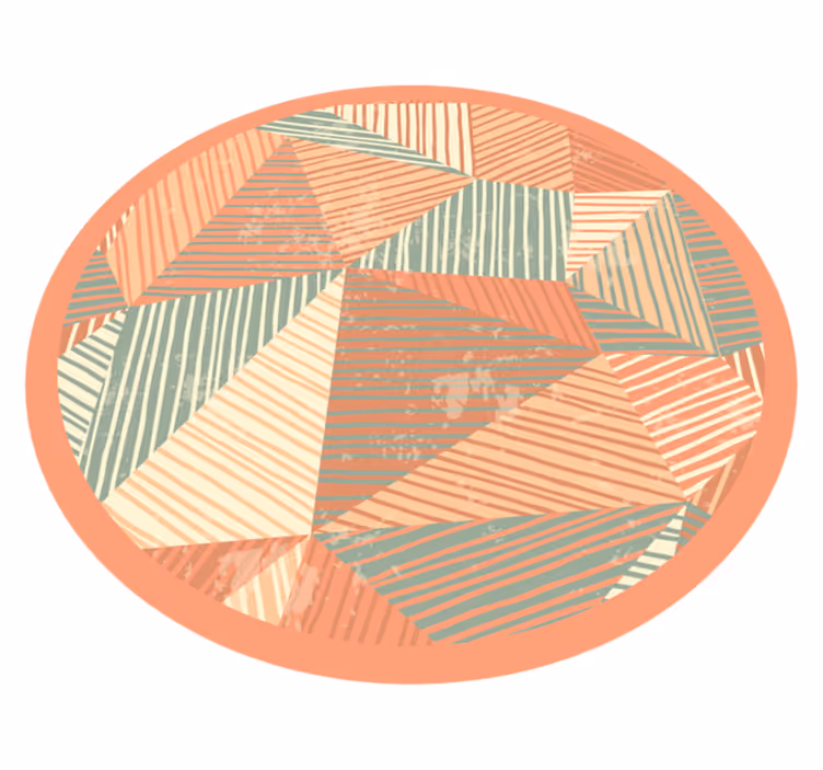 Triangles colour play geometric vinyl carpet - TenStickers