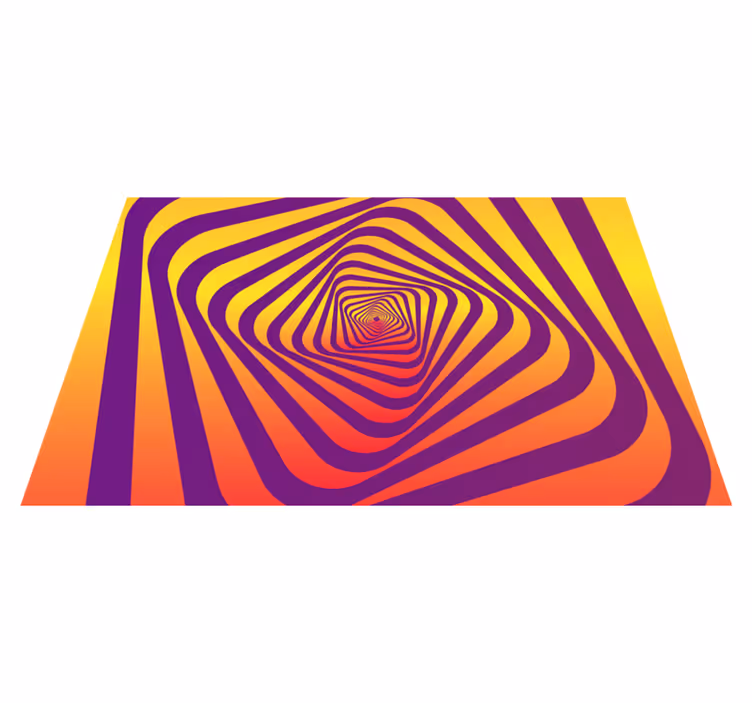 Spiral Color Pattern geometric vinyl carpet - TenStickers