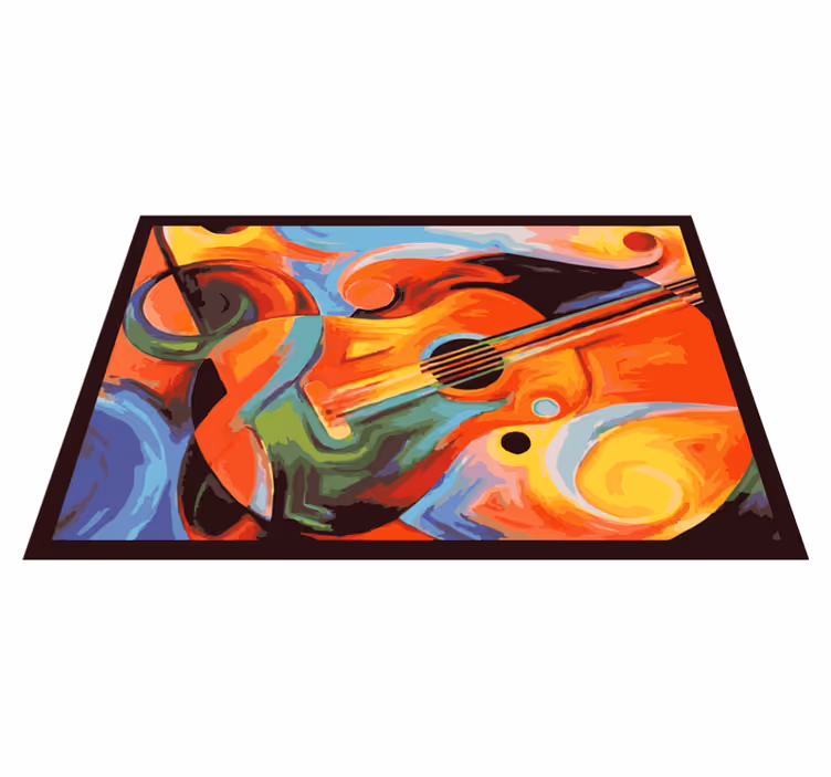 Musical colour smphony bedroom vinyl carpet - TenStickers