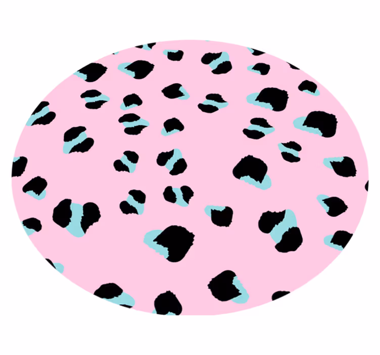 Pink Leopard Spots animal print vinyl carpet - TenStickers