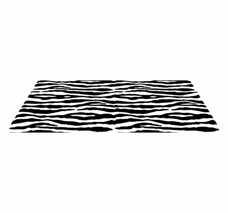 Chic Zebra Stripes animal print vinyl carpet - TenStickers