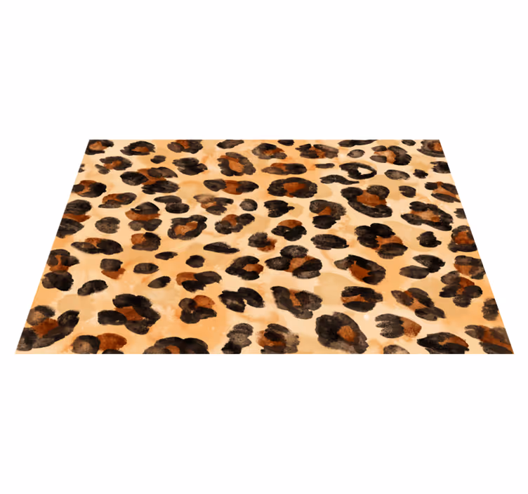 Leopard spots motif animal print vinyl carpet - TenStickers