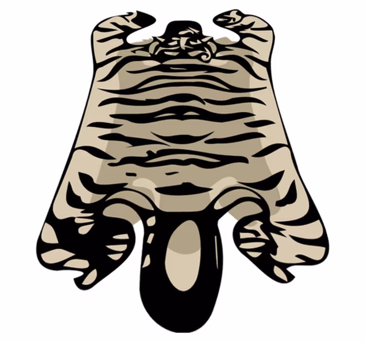 Stylish Tiger Stripes animal print vinyl carpet - TenStickers