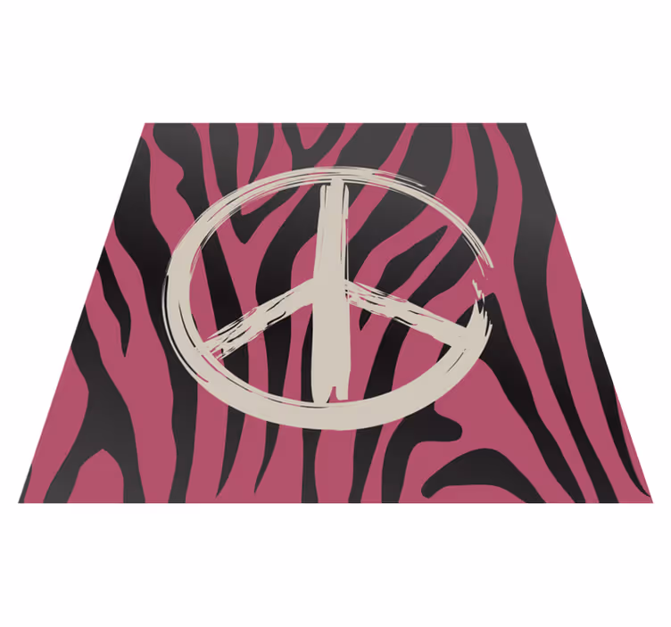 Peace Sign Pattern animal print vinyl carpet - TenStickers