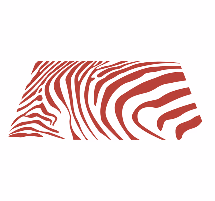 Striking Red Waves animal print vinyl carpet - TenStickers