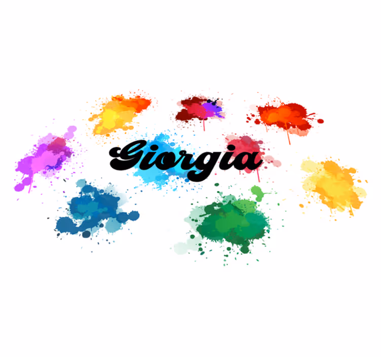 Circular design with splashes teen vinyl carpet - TenStickers
