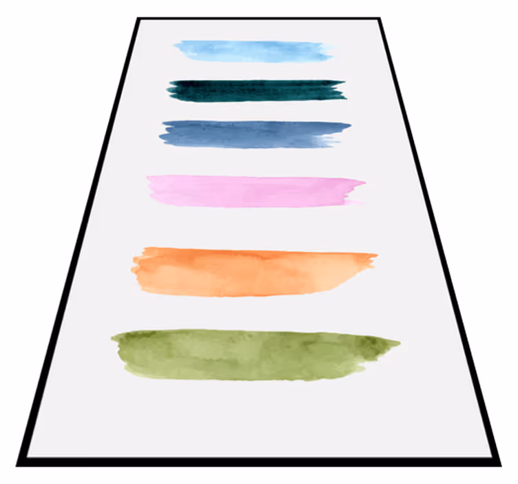 Watercolor Stripes minimalist vinyl carpet - TenStickers